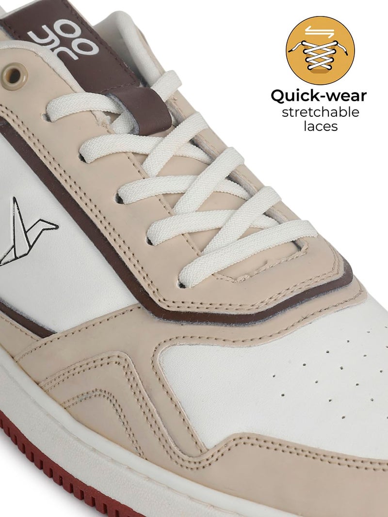 YOHO Colored PU Fashion Sneaker For Men | Comfortable shoes | Cushioned Insole | Quick-wear elastic laces | Lightweight | Dynamic Feet Support | Fashionable | Stylish | Modern - Image 3