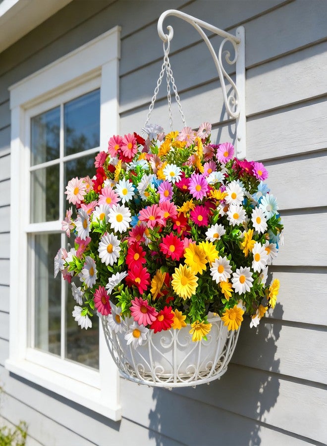 Cherica 12Pcs Artificial Flowers for Outdoors UV Resistant，Colorful Daisy Fake Flowers Bouquet Weatheroof Faux Flowers for Outdoor Planter Real Touch Silk Flowers for Front Door Garden Proch Patio - Image 5