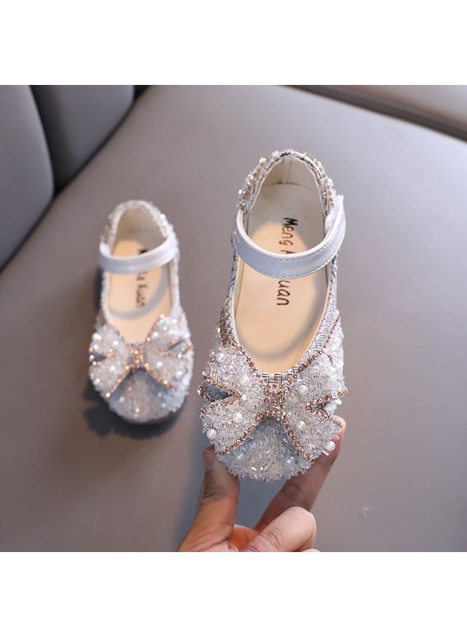 Summer New Korean Style Casual Girls' Butterfly Rhinestone Dance Shoes For Young, Middle, And Older Children