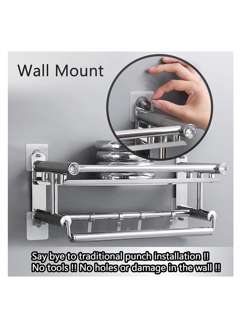 20 PCS Adhesive Hooks Heavy Duty Wall Hangers 2 in 1 Reusable Adhesive Hooks Heavy Duty 16mm Waterproof Rustproof and Oilproof Wall Hooks for Kitchen Bathroom Office - Image 3