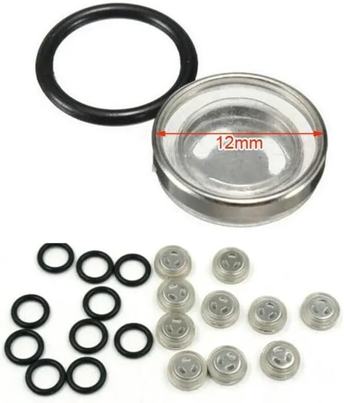 12mm Sight Glass and Gasket Kit 10 Sets Fits Hon Suz Master Brake Cylinder Reservoir Motorcycle Dirt Bike Scooter - Image 3