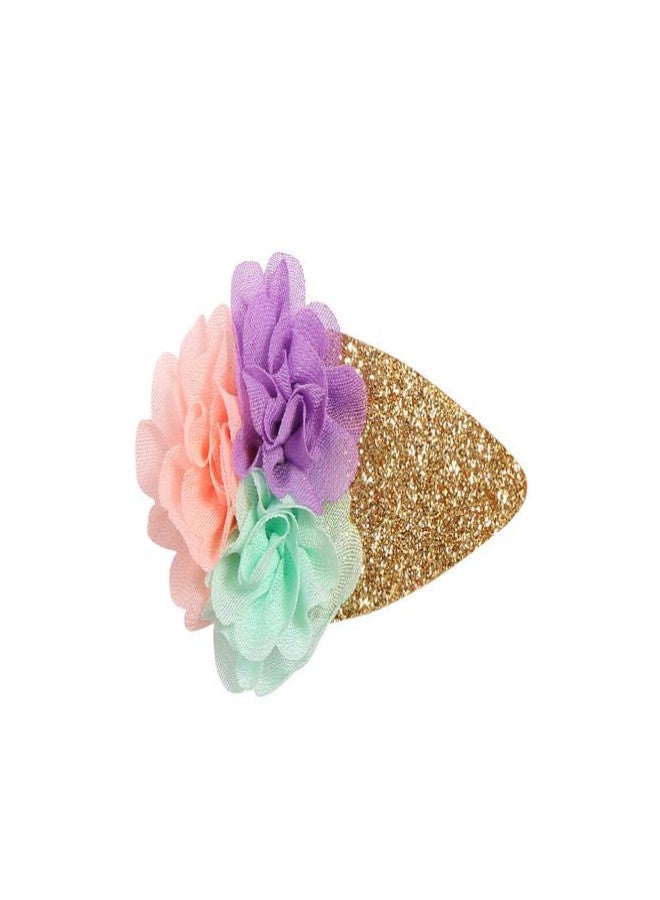 Quupy 5PCs Shiny Ice Cream Hair Clips Ponytail Holder Barrettes Clamps Hairpin Barrette Hair Pins Sequins Hair Jewelry School Daily Hairpin Handmade Hair Accessories Decorations (Random Color) - Image 5