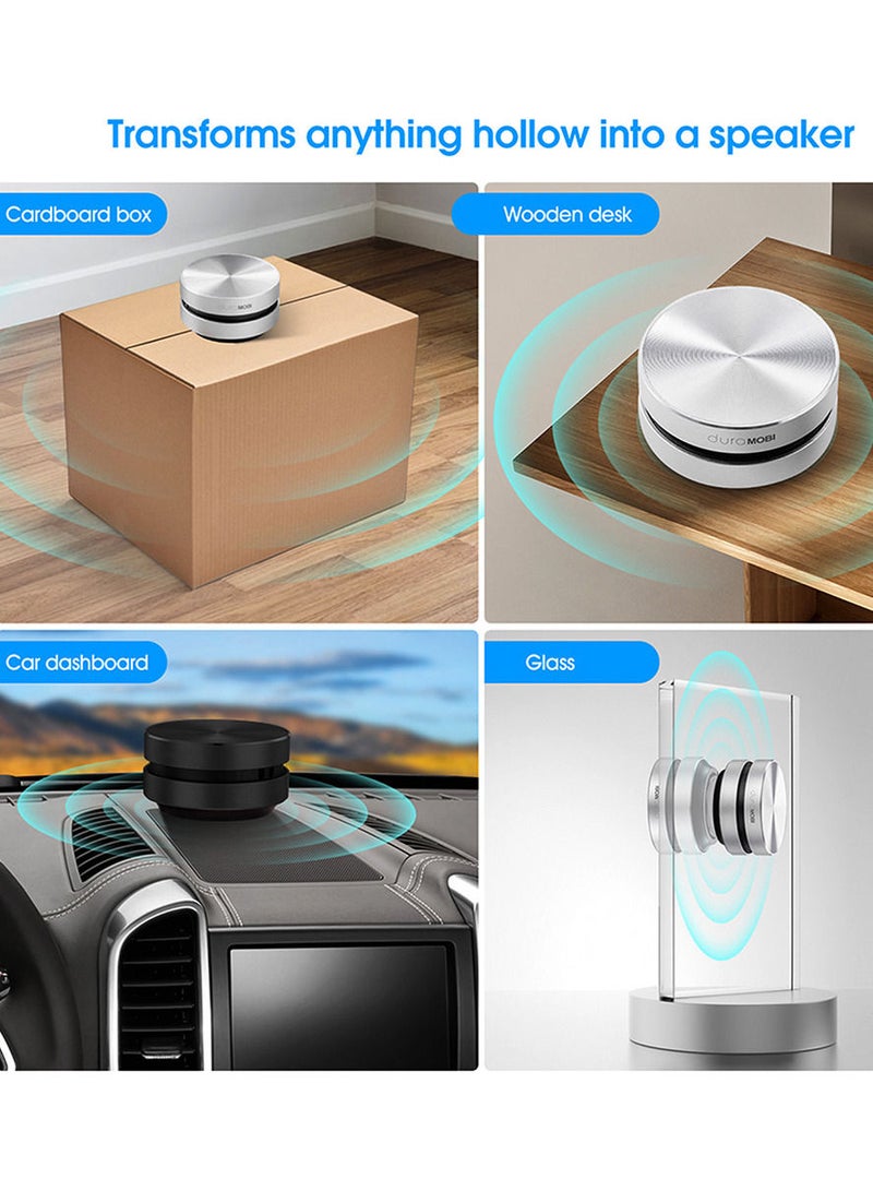 dura MOBI حزمة واحدة من مكبرات الصوت BT لاسلكيًا، مكبرات صوت صغيرة محمولة بصوت عالٍ وصوت ستيريو مدمج وصندوق صوت فضي - Image 4