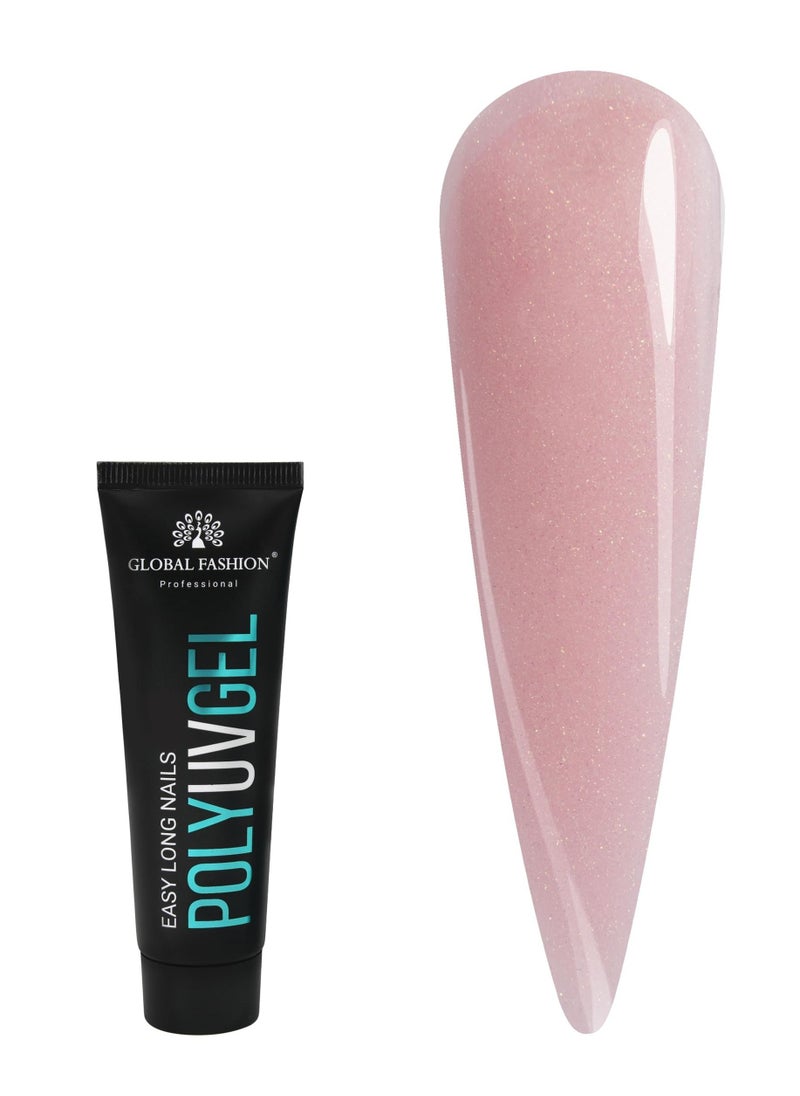 GLOBAL FASHION Global Fashion Professional Poly UV Gel with Shimmer: Long-Lasting, Salon-Quality Nails in Stunning Colors | (05)  - Image 1