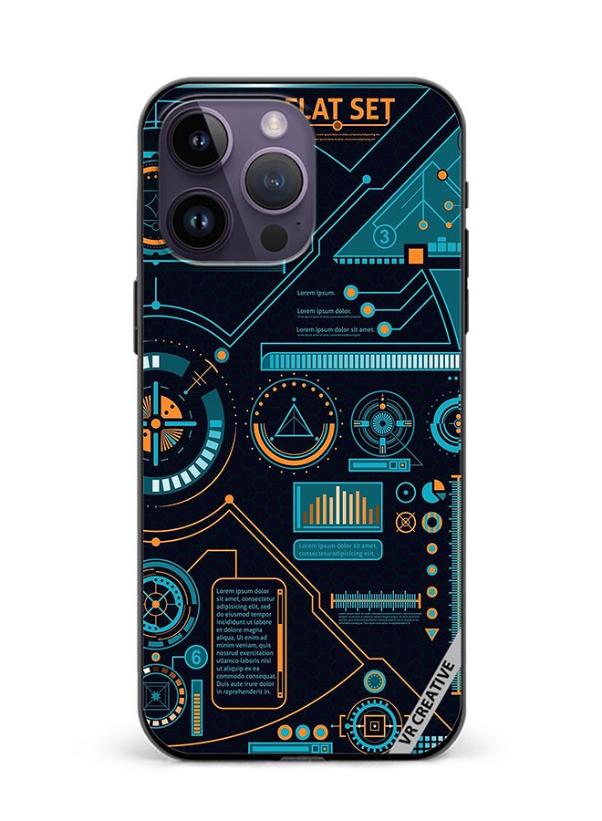 VR CREATIVE Protective Case Cover For Apple iPhone 16 Pro Max Abstract Design Multicolour