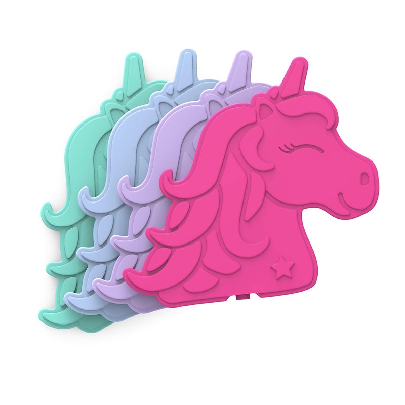 Bentgo Bentgo Buddies Reusable Ice Packs  Slim for Lunch Boxes Bags and Coolers Multicolored 4Pack Unicorn 