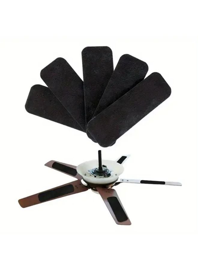 Black Ceiling Fan Air Filter 5pcs Activated Carbon For Household Pollutants - Image 1