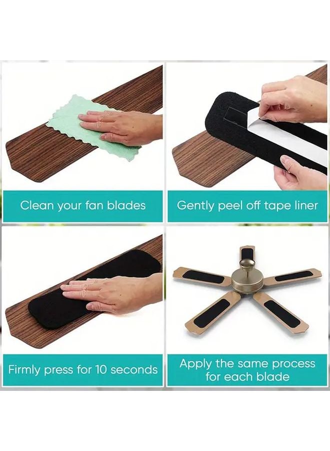 Black Ceiling Fan Air Filter 5pcs Activated Carbon For Household Pollutants - Image 4