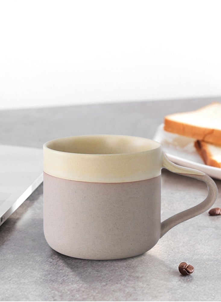 Perfii Set of 4 Handmade 270ml Two-Tone Colored Mugs Perfect for Specialty Coffee Drinks, Latte, Cafe, Mocha and Tea  - Image 3