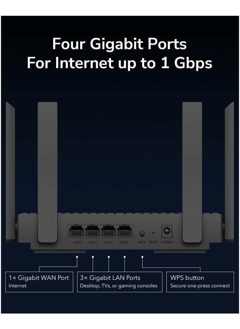 cudy - AX3000 Dual Band Wi-Fi 6 Router, Mesh Wi-Fi Router, 802.11ax Internet Router, 160MHz, MU-MIMO, OFDMA, WireGuard, OpenVPN, WPA3, WR3000, Ethernet - Image 1