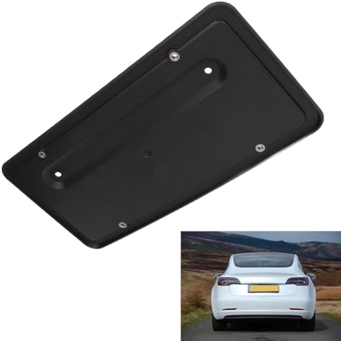 ريحني حامل إطار لوحة ترخيص متين ومقاوم للتآكل سهل التركيب مقاوم للعوامل الجوية احم لوحة سيارتك أرقام OE 109684400B 113898200A تناسب 3 20172023 - Image 5