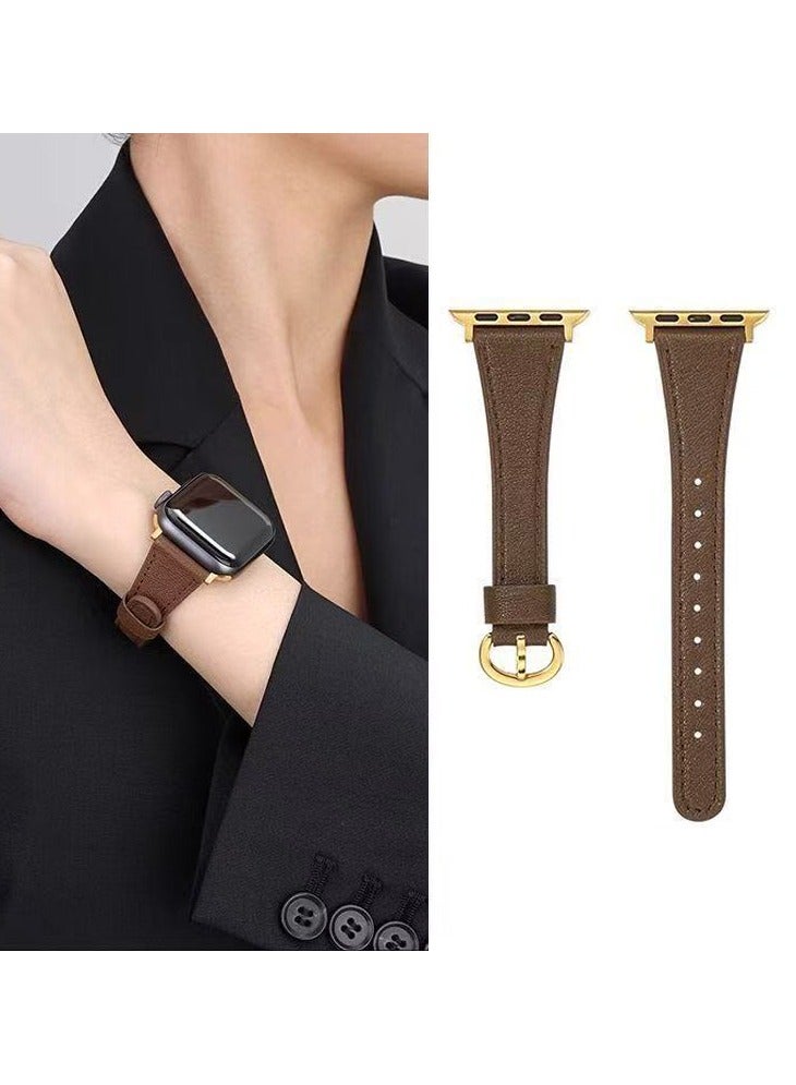 ماك جاباجز Horseshoe buckle strap is suitable for AppleWatch small waist iWatch female Apple Watch advanced watch chain. - Image 1