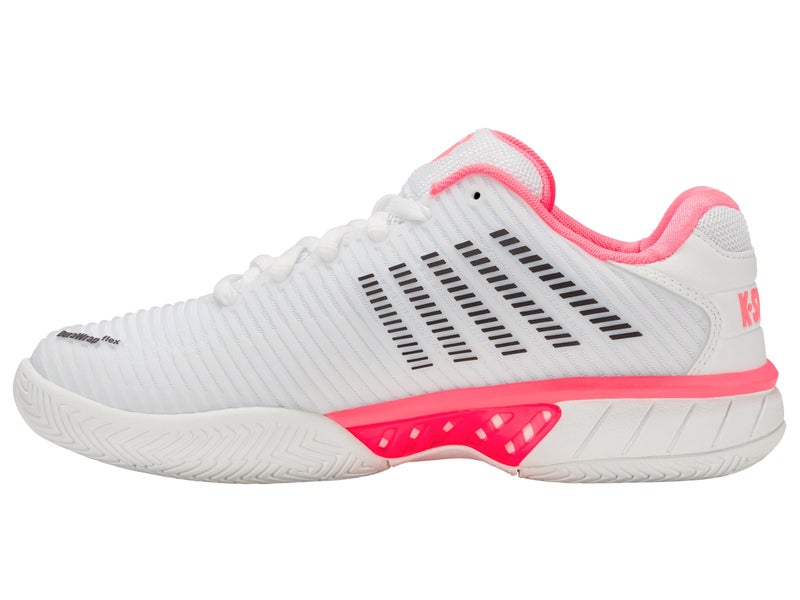 K-Swiss Women'S Hypercourt Express 2 Tennis Shoe  White/Neon Pastel Pink/Black  7 M - Image 5