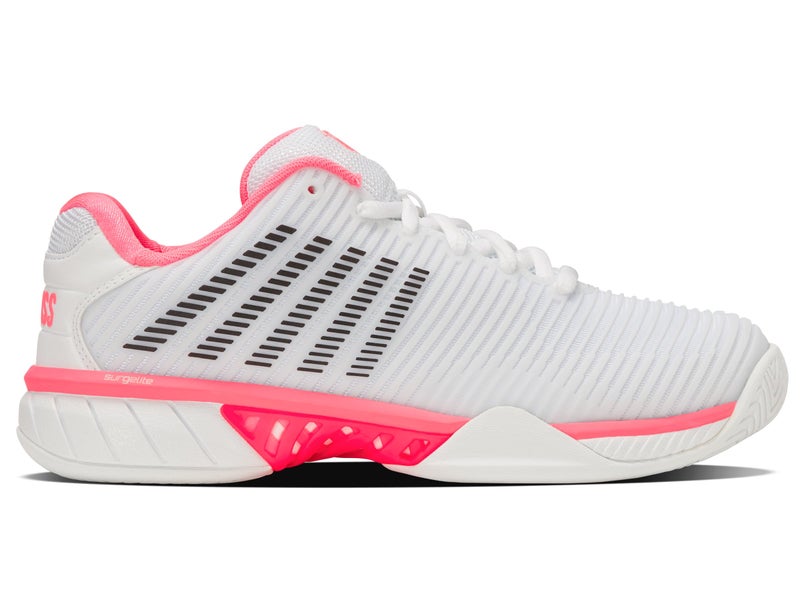 K-Swiss Women'S Hypercourt Express 2 Tennis Shoe  White/Neon Pastel Pink/Black  7 M - Image 1