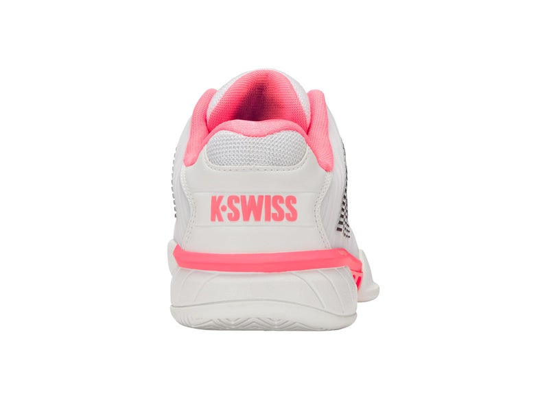 K-Swiss Women'S Hypercourt Express 2 Tennis Shoe  White/Neon Pastel Pink/Black  7 M - Image 4