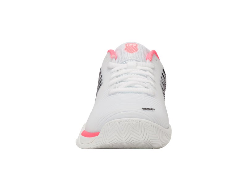 K-Swiss Women'S Hypercourt Express 2 Tennis Shoe  White/Neon Pastel Pink/Black  7 M - Image 3