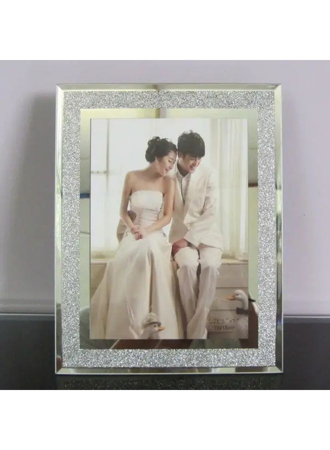 High Grade Crystal Glass 8 Inch A4 Photo Frame Light Silver Wedding Home Table Decoration - Image 5
