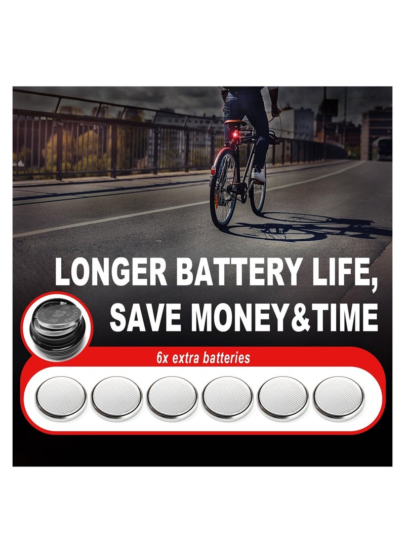 Excefore LED Bike Tail Light, 4Pcs Red LED Bicycle Tail Light, Mini Back Safety Bike Lights for Skateboard Kids Scooter MTB Rack, IPX4 Waterproof Taillight, Night Riding Mountain Road Bike Taillight - Image 5