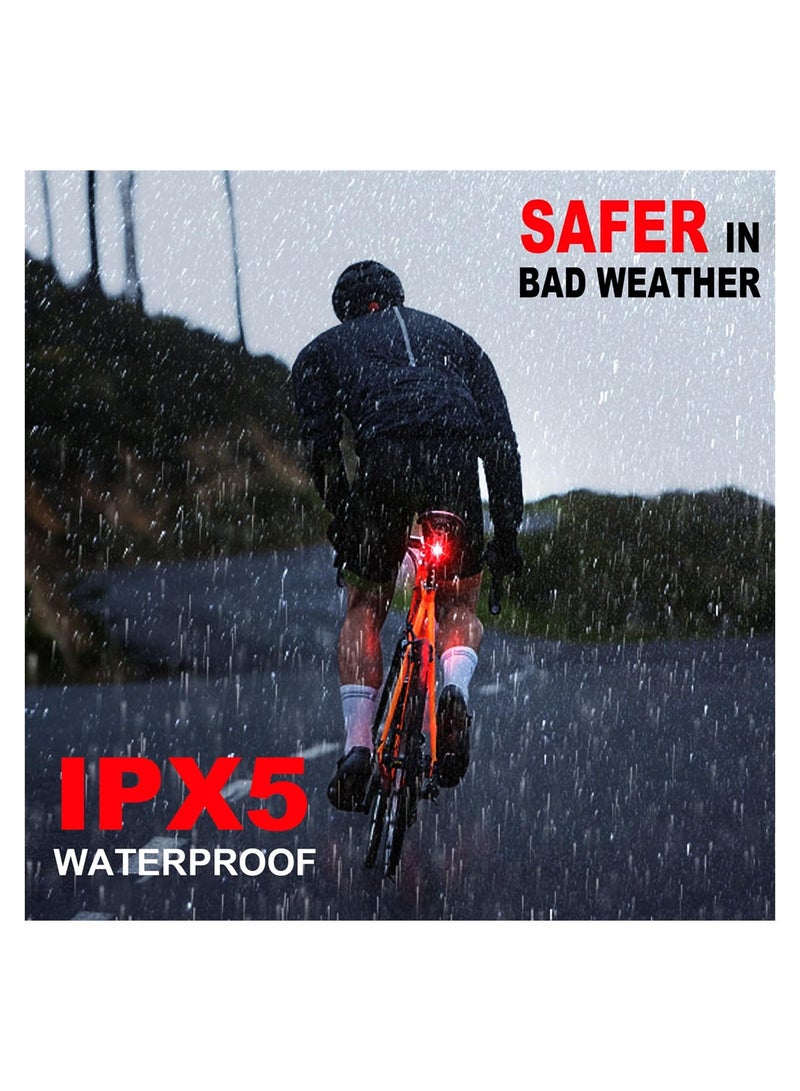 Excefore LED Bike Tail Light, 4Pcs Red LED Bicycle Tail Light, Mini Back Safety Bike Lights for Skateboard Kids Scooter MTB Rack, IPX4 Waterproof Taillight, Night Riding Mountain Road Bike Taillight - Image 4