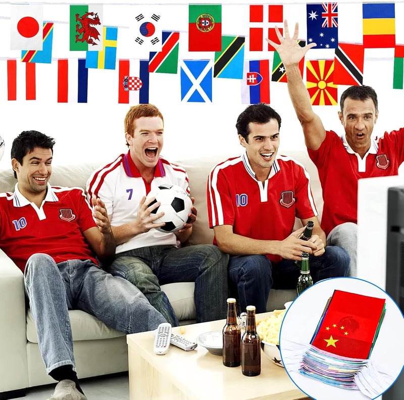 MARFOREVER 47 Countries String Flag, 52.5 Ft International Flags Bunting Banner for World Cup 2026 & Multicultural  Events - Image 3