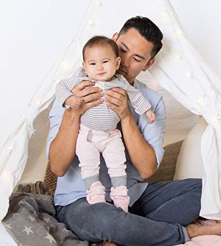 Burt's Bees Baby Girls Booties Organic Cotton Newborn Essentials Shoes, Gender Neutral Color for Ages 0 to 9 Months Old - Image 5