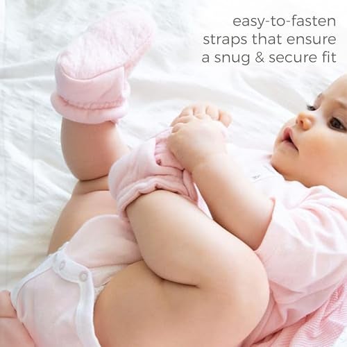 Burt's Bees Baby Girls Booties Organic Cotton Newborn Essentials Shoes, Gender Neutral Color for Ages 0 to 9 Months Old - Image 4