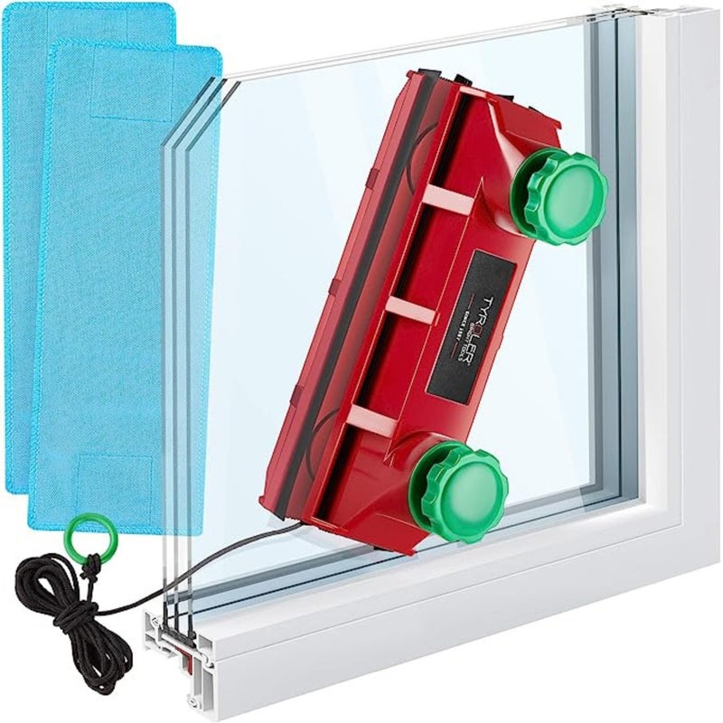 Tyroler Bright Tools Tyroler Magnetic Window Cleaner Tool | The Glider D4 Double-Sided Window Cleaner Tool Fits Windows 0.1"-1.6" Thick | Magnet Window Cleaner | Magnetic Glass Cleaner | limpiador de ventanas magnetico - Image 1