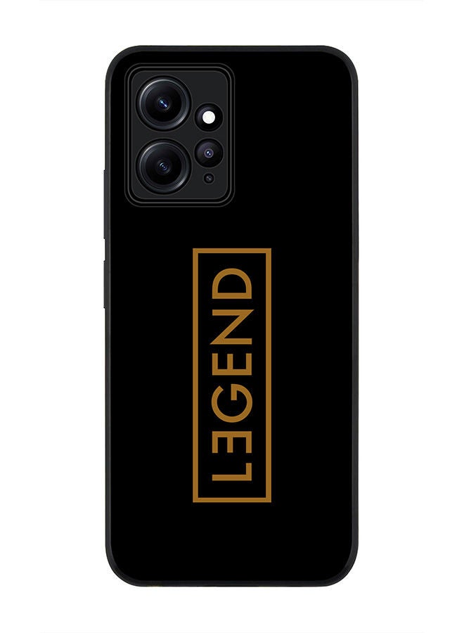 Stylizedd Rugged Black edge case for Redmi Note 12 4G Slim fit Soft Case Flexible Rubber Edges Anti Drop TPU Gel Thin Cover - Legend - Image 1