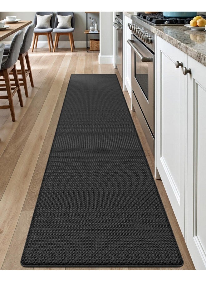 DEXI Kitchen Floor Mats Cushioned Anti Fatigue, 17x95, Long Standing Runner Rug Waterproof, Comfort Memory Foam Padded for Front Sink Laundry, Black - Image 1