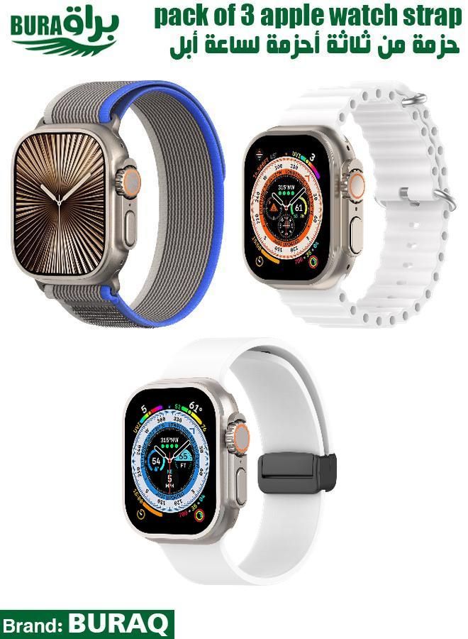 Apple Watch Band Strap For Apple Watch Ultra 2/Ultra 49mm, Series 10 46mm, 9/8/7 45mm, SE2/SE/6/5/4 44mm, 3/2/1 42mm