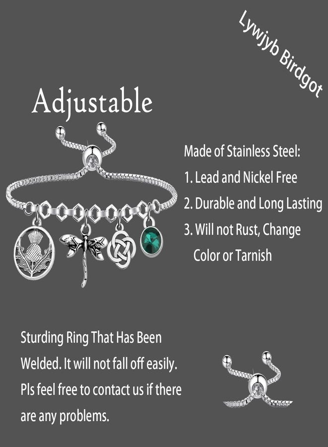 لوجيب بيردجوت مجوهرات مستوحاة من مسلسل Lywjyb Birdgot التلفزيوني، سوار سحر اليعسوب من Scottish Thistle Gifts (بطاقة سحر اليعسوب) - Image 3
