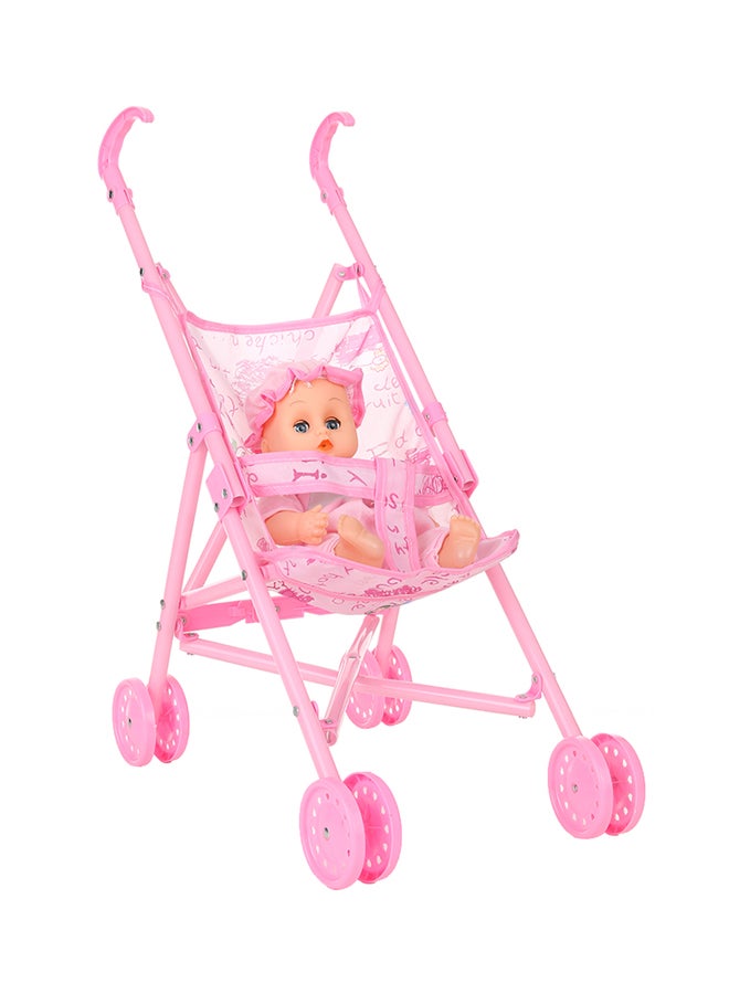 ametoys عربة أطفال صغيرة مع مجموعة دمى - Image 3