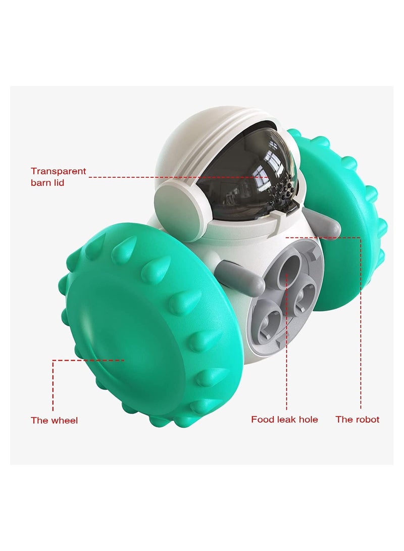 DUNISO Interactive Food Toy for Dog and Cats Pet Food Dispensor Tumbler Dog Treat Toy Slow Feeder Treat Dispensing Puzzle Toys Robot Shape Dog Toys Blue - Image 3