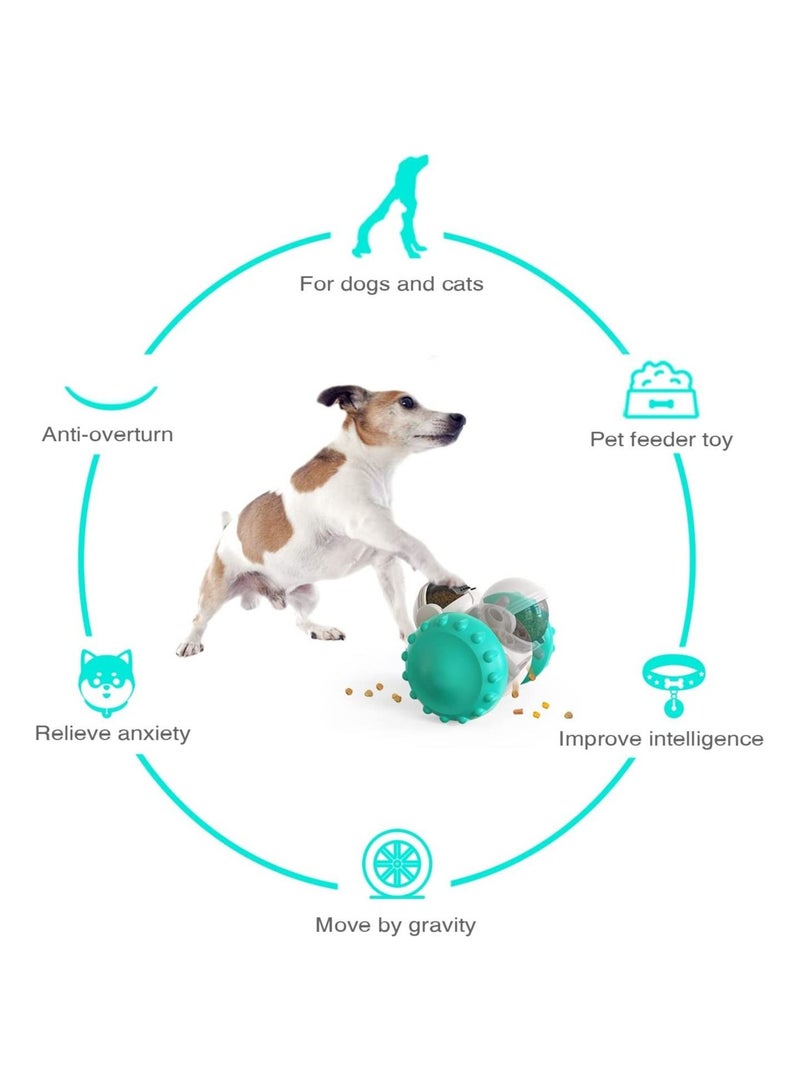 DUNISO Interactive Food Toy for Dog and Cats Pet Food Dispensor Tumbler Dog Treat Toy Slow Feeder Treat Dispensing Puzzle Toys Robot Shape Dog Toys Blue - Image 2