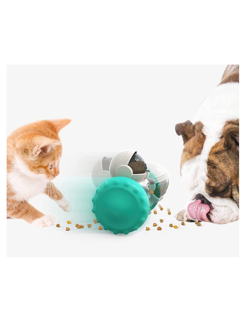 DUNISO Interactive Food Toy for Dog and Cats Pet Food Dispensor Tumbler Dog Treat Toy Slow Feeder Treat Dispensing Puzzle Toys Robot Shape Dog Toys Blue - Image 4