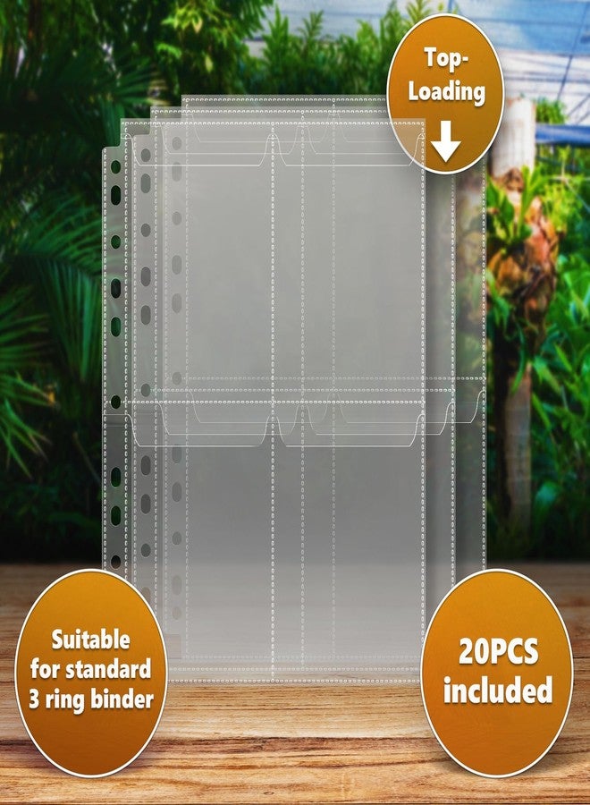 CraftSaints 80 Pockets Spill-Proof Top Closure Seed Storage Organizer Sleeves (20 Pack) Heavy Duty 4 Pocket Garden Seed Organizer, Slot Size 3.5x5 Clear Sleeves for Seed Packet Storage, Seed Keeper, Seed Binder - Image 4