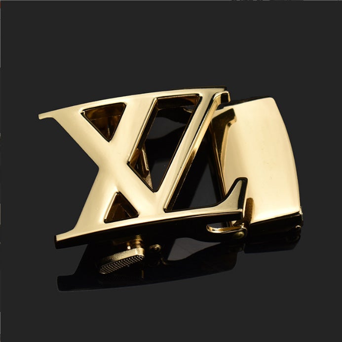 2023 Trendy Mens Alloy Belt Buckle 3.5CM Gold xl [no leather] [no belt] 