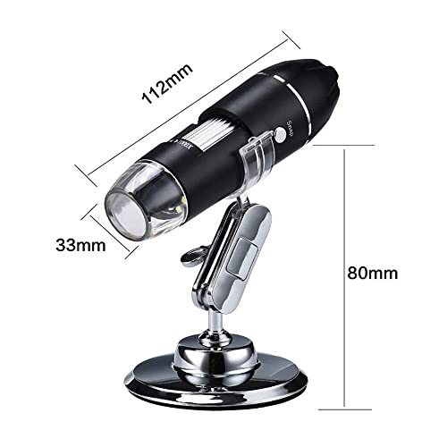 Tobo USB Digital Microscope 50X to 1600X, 8 LED Magnification Microscope Camera, with Metal Stand,Compatible with Mac Window 7/8/10 Android Linux,Handheld USB Phone Microscope(USB-1600x) - TD-587IM - Image 3