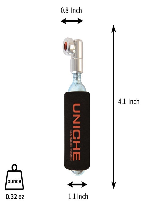 UNICHE Sprint CO2 Bike Tire Inflator, CO2 Inflator Fits Presta Valves, CO2 Bike Pump for Road, MTB, Gravel, TT, and E-Bike (CO2 Cartridges Not Included) - Silver - Image 2