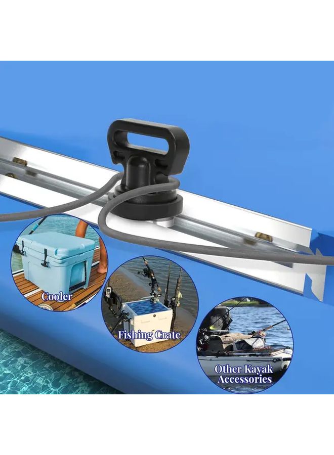 مجموعتان من روابط تثبيت قوارب الكاياك ثقيلة التحمل من ABS البحري بسكة قابلة للتعديل في الارتفاع - Image 4