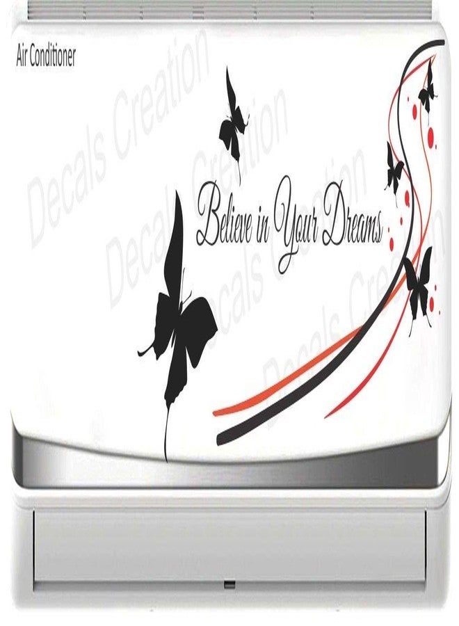 Decals Creation™ Air Conditioner Sticker, Ac Stickers, Split Ac Stickers Standard Size - Image 1