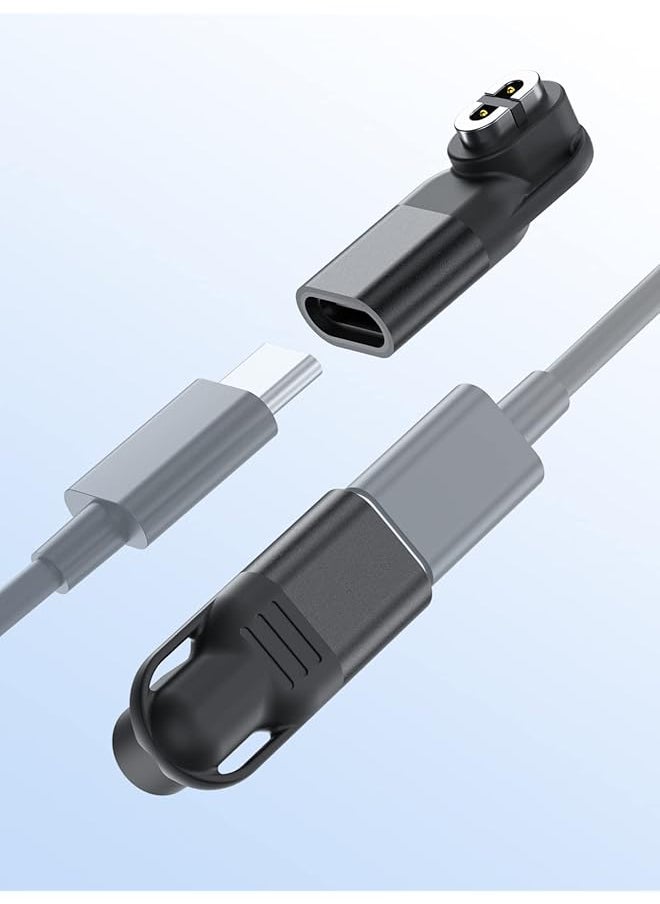 erorex Charging Adapter Type C Connector For Aftershokz Headphones Aeropex As800 & Shokz Openrun Pro Opencomm Usb C Converter Magnetic Charger Adapter For Shokz Headset 2 Pack  - Image 2