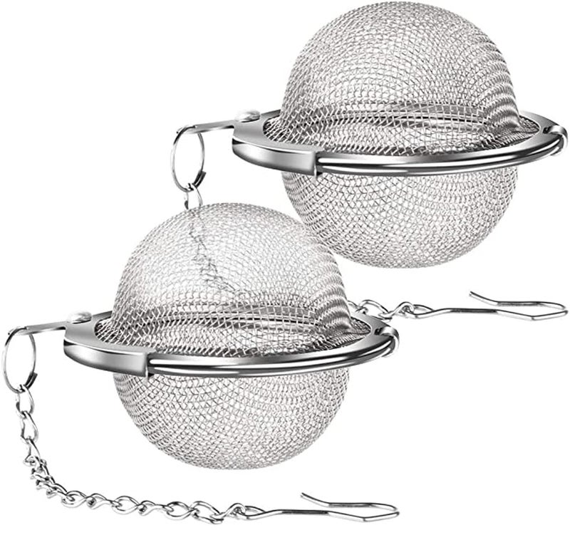 ARQIVO Tea Strainer Infuser Mesh Tea Balls, Stainless Steel Tea Ball Sseeped Strainers Infuser Filter for Loose Leaf Teas Soup Seasoning Balls. (Small, Pack of 2) - Image 1