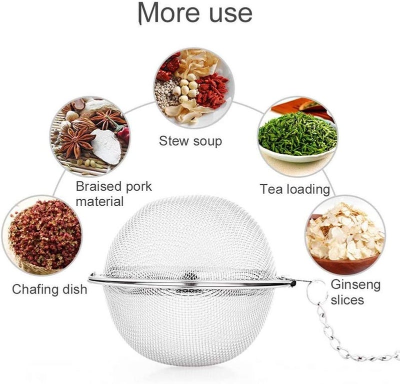 ARQIVO Tea Strainer Infuser Mesh Tea Balls, Stainless Steel Tea Ball Sseeped Strainers Infuser Filter for Loose Leaf Teas Soup Seasoning Balls. (Small, Pack of 2) - Image 3