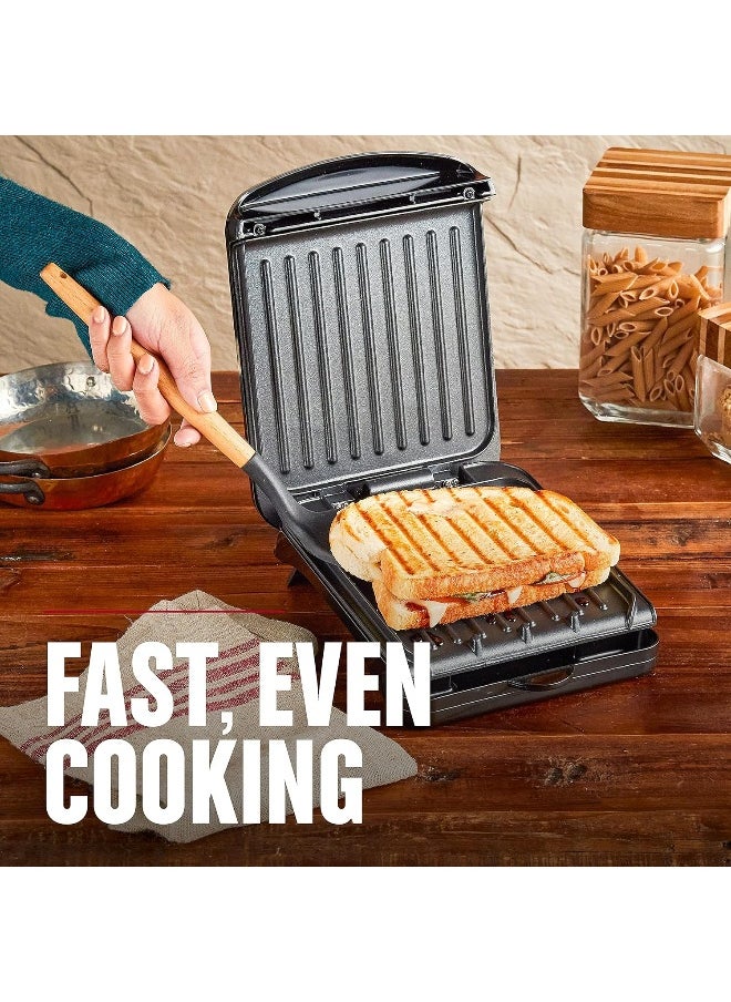George Foreman George Foreman Panini Indoor Electric Grill and Press - 2 Servings - Black  - Image 5