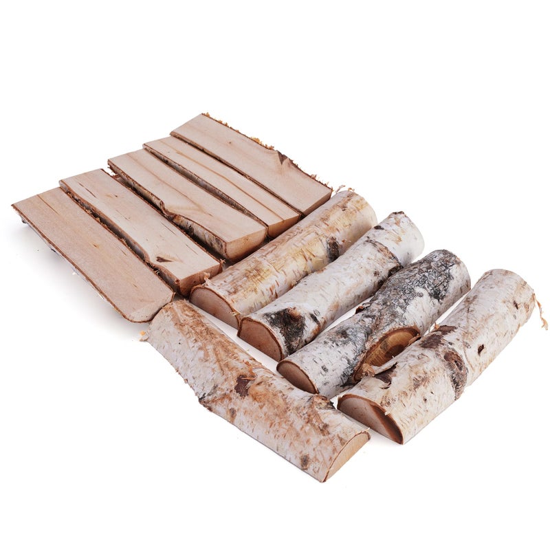 BYHER Natural Birch Wood Logs for Crafts, 10Pcs 4.7 Inch Rustic Vase Fillers for Floral Arrangements, DIY Craft Decor, Unfinished Crafts for Centerpieces - Image 5