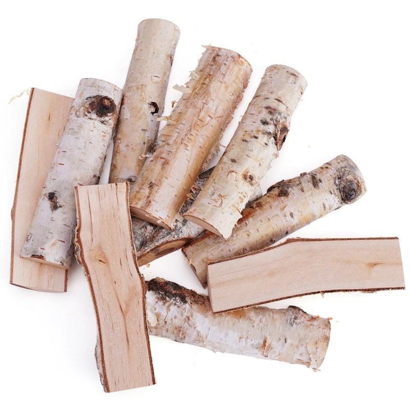 BYHER Natural Birch Wood Logs for Crafts, 10Pcs 4.7 Inch Rustic Vase Fillers for Floral Arrangements, DIY Craft Decor, Unfinished Crafts for Centerpieces - Image 2