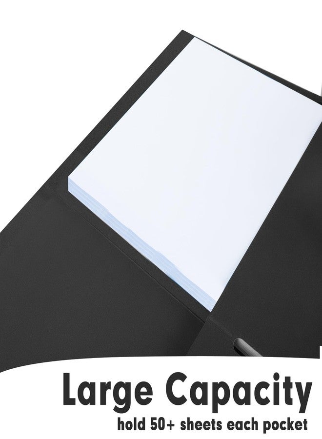 RAZCC Two Pocket Folders, RAZCC 50 Pack 2 Pocket Folders Fit Letter Size Paper, Paper Folders with Pockets for School Office Business Home, Black - Image 5