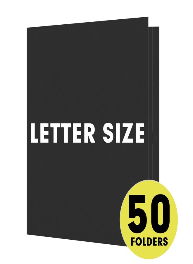 RAZCC Two Pocket Folders, RAZCC 50 Pack 2 Pocket Folders Fit Letter Size Paper, Paper Folders with Pockets for School Office Business Home, Black - Image 4