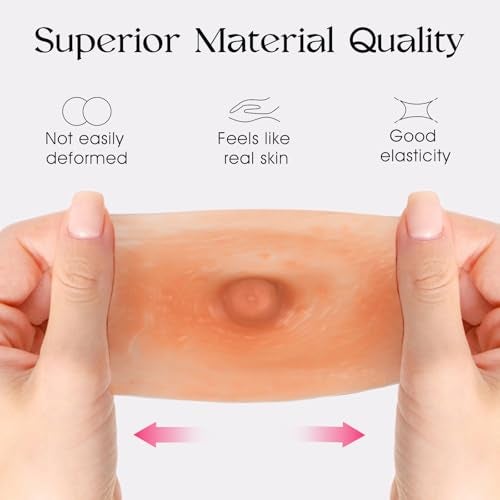 Vollence Adhesive Silicone Nipples Reusable Attachable Nipple for Breast Forms Bronze - Image 4